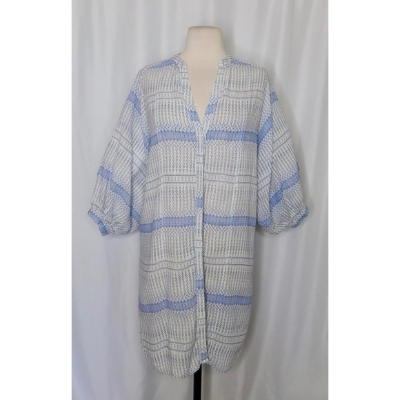 Anthropologie MAEVE Lena Yarn Dyed Oversized Tunic Top Shirt Buttondown Small - Picture 3 of 16